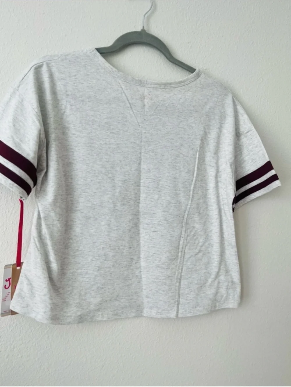 Justice Girls' Gray Tee with Maroon 'Future CEO' Graphic